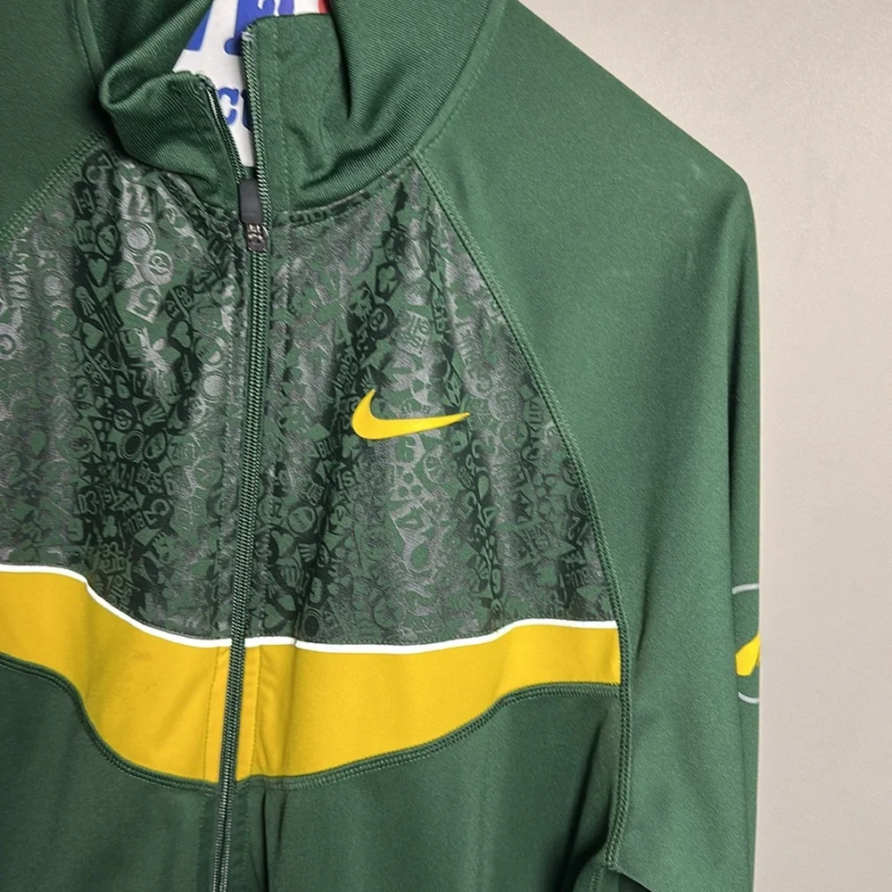 Nike Livestrong 10/2 dark green and Yellow University of Oregon zip up Jacket